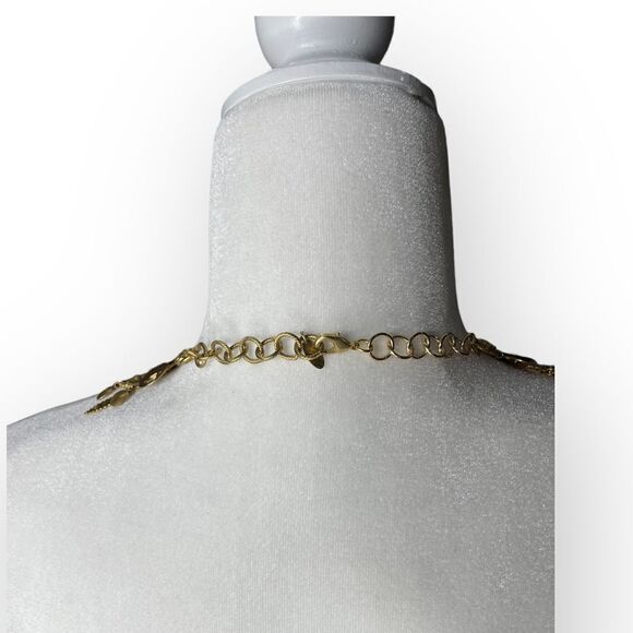 Elizabeth Cole Women's Gold Fringe Collar Necklace in Golden Glow - Picture 6 of 10